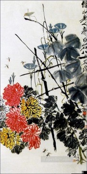 Chino Painting - Insectos y flores de Qi Baishi China tradicional